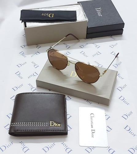 طقم ديور | نظارة شمسية وبوك مع ملحقات كاملة