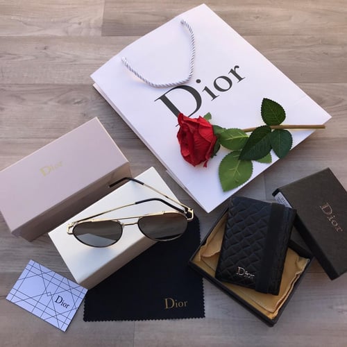 طقم ديور | نظارة شمسية وبوك مع ملحقات كاملة