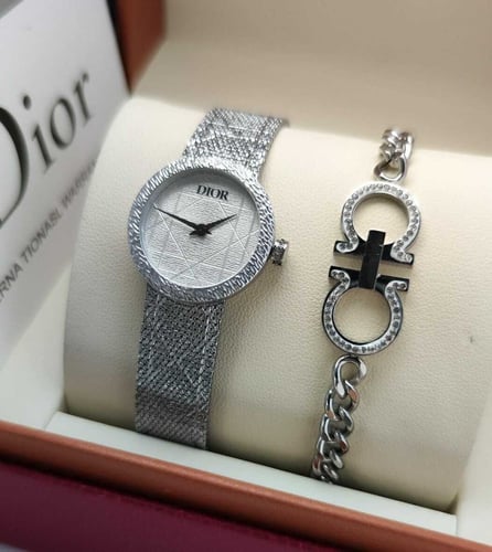 ساعة ديور نسائي مع اسوارة