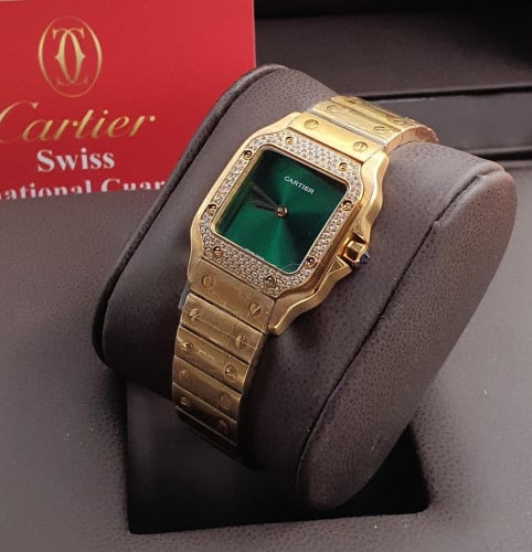 ساعات كارتير مربع فصوص زركون نسائي