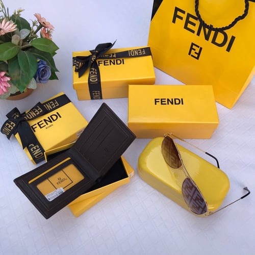 طقم نظارة وبوك فندي | هدية رجالية ماركة