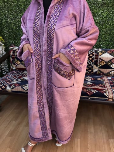 فروة شتوية نسائية - لون موف مثل الصور