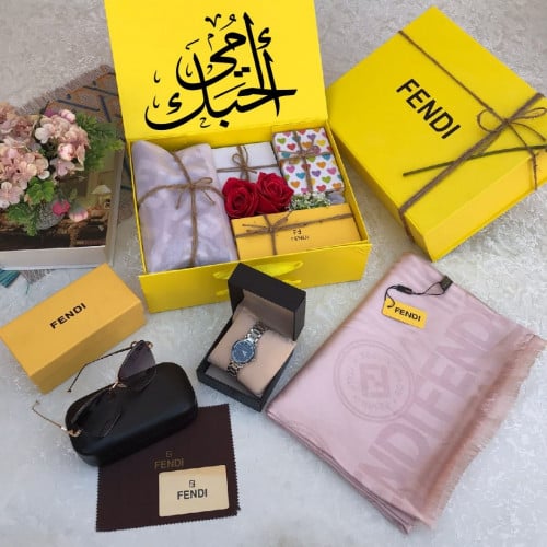 بكس هدية فندي مع شال فندي درجة اولى