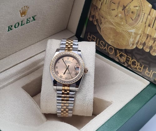 افخم ساعات رولكس نسائي - درجة أولى مع كرت الماركة