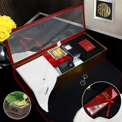 شماغ كارتير بيج الاصلي+قماش مع مجموعة إكسسوارات
