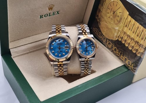 طقم ساعات رجالي ونسائي ماركة رولكس - متجر مون