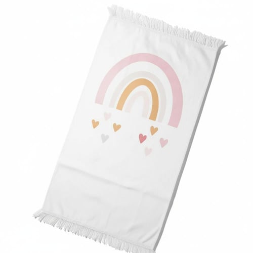 سجادة صلاة للأطفال – لون ابيض وردي – خامة ناعمة –...