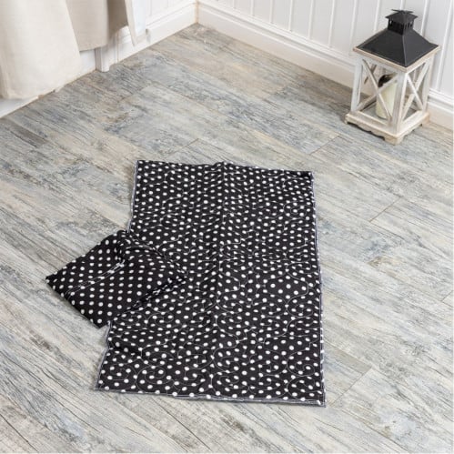 طقم سجادة اطفال قطعتين - أسود