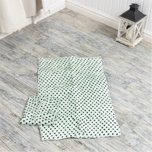 طقم سجادة اطفال قطعتين - اخضر فاتح