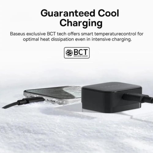 بيسوس شاحن سريع بقوة 20 واط بمنفذ تايب سي مع كيبل...