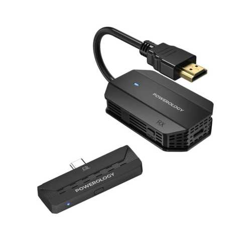 باورولوجى - محول لاسلكي HDMI مع منفذ تايب سى للصوت...