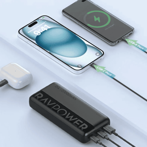 راف باور - بطارية بقوة 20 واط بسعة 20000 ملي امبير...