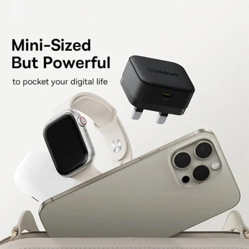 بيسوس شاحن سريع بقوة 20 واط بمنفذ تايب سي مع كيبل...