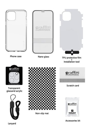 للايفون 12 جرافيتي بكج 6in1