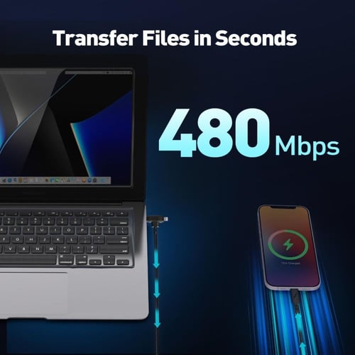 جودا - كيبل ايتننج بطول Duo USB-C to C - 1m