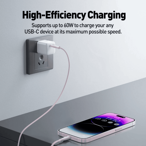 جودا - كيبل SLIP تايب سى الى تايب سي يدعم 60W بطول...