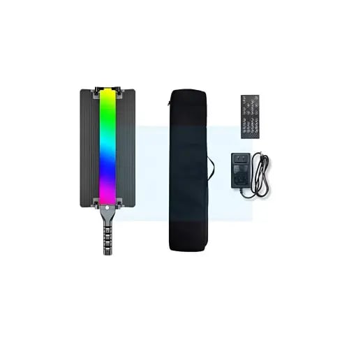 رتاكو - عصا إضاءة فيديو مع حاجز ضوء حلقي رقمي محمول RGB محمول باليد مع معدات إضاءة للكاميرا -