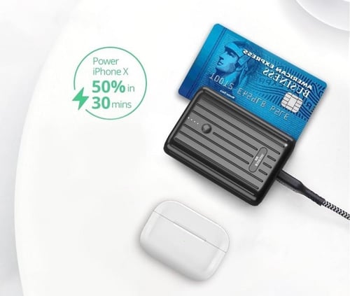 باور بانك بمنفذين USB و PD بقوة 10000mAh