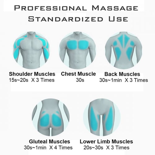 مسدس تدليك مثلث مع 8 رؤوس للتدليك مدلك كهربائي للأ...