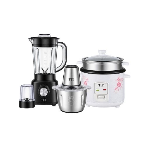 كومبو ( طباخة الارز 1.5 لتر + مفرمة طعام 3 لتر + خ...