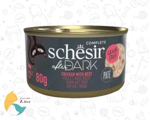 شيزر دارك طعام رطب للقطط باتيه الدجاج و لحم البقر...