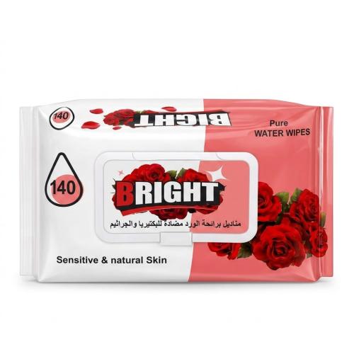 برايت مناديل مبللة للحيوانات الأليفة برائحة الورد...
