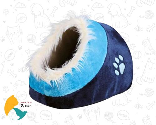سرير مخملي مبطن للكلاب و القطط على شكل كهف 41*26*3...