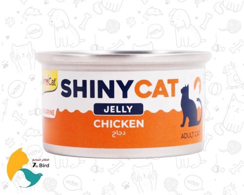 جيم كات طعام رطب للقطط البالغة بالدجاج في الجيلي 7...