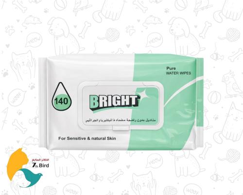 برايت مناديل مبللة للحيوانات الأليفة بدون رائحة 14...