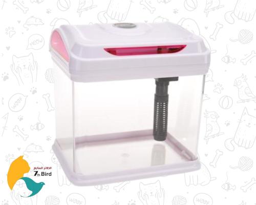 سوبو حوض اسماك مع اضاءة LED وفلتر مدمج 4L