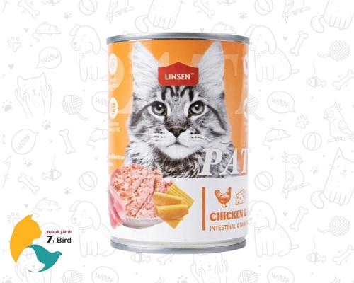 لينسن طعام رطب للقطط البالغة بالدجاج و الجبن 375g