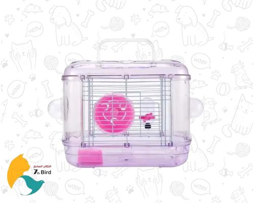 قفص هامستر محمول شفاف مع عجلة تمرين من سيفن بيرد 3...