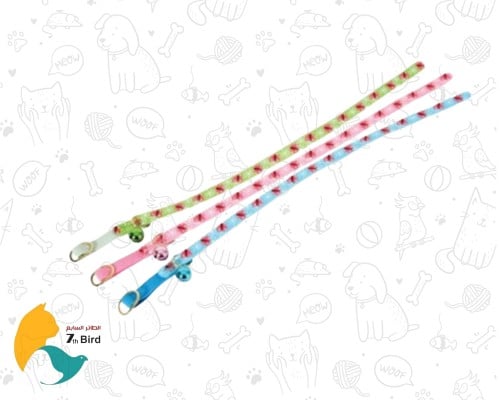 زولكس طوق القطط مزين بالفراشات مع جرس وبعدة الوان...