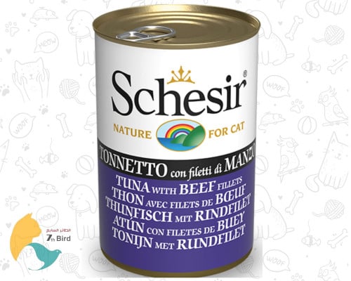 شيزر طعام رطب للقطط بالتونا مع فيليه لحم البقر 140...