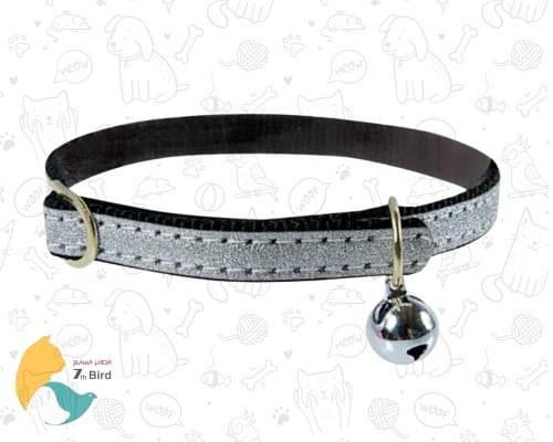 زولكس طوق للقطط مزين بجرس ولامع 30cm