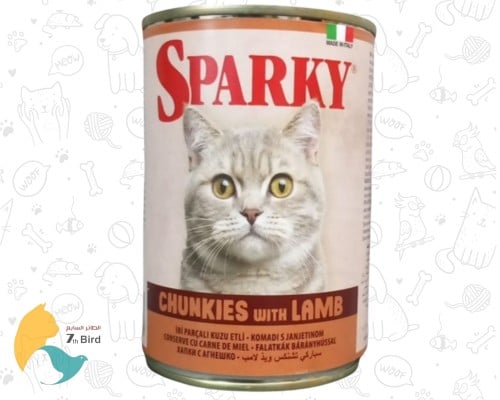 سباركي طعام رطب للقطط بقطع لحم الضأن 415g
