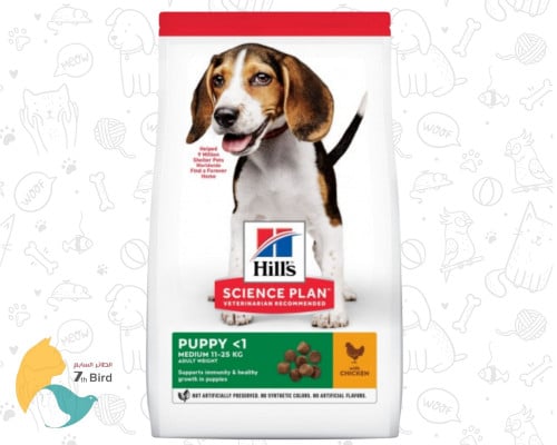 هيلز ميديوم بوبي طعام جاف للكلاب بالدجاج