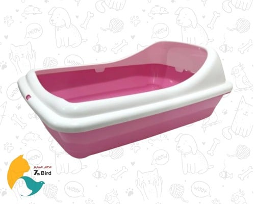 ليتر بوكس مفتوح للقطط بتصميم مرتفع الحواف من سيفن...