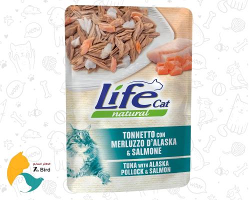 لايف كات طعام رطب للقطط البالغة بالتونا و السلمون...