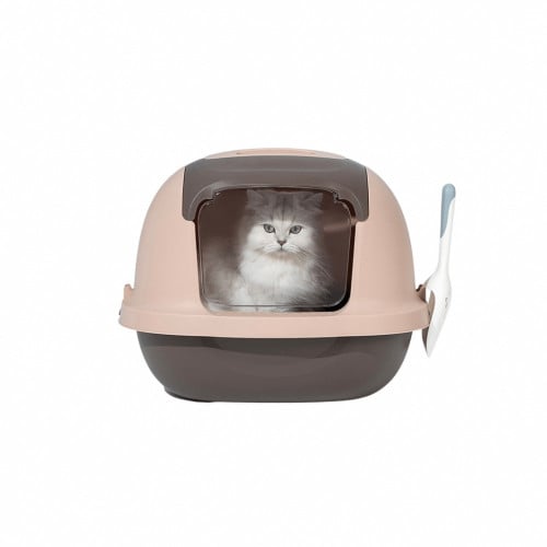 باكي واي ليتر بوكس مغلق للقطط مزود بمجرفة ومناسب ل...