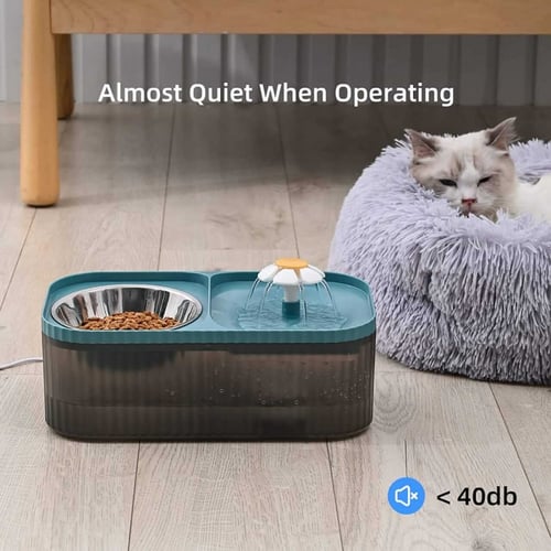 نافورة مياه ووعاء طعام 3L نافورة اتوماتيكية ووعاء...