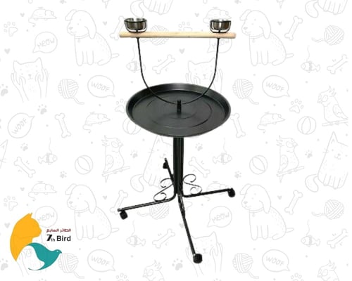 ستاند للطيور والببغاءات متوفر بلون أبيض من سيفن بي...