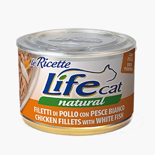 لايف كات - دجاج و السمك الأبيض 150غ