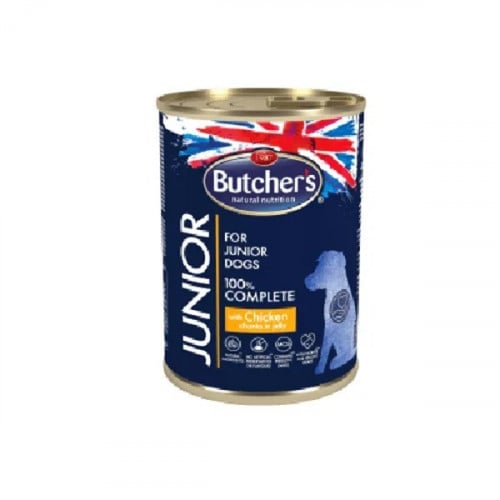 بوتشرز جونيور قطع الدجاج في الجيلي معلبات طعام رطب...