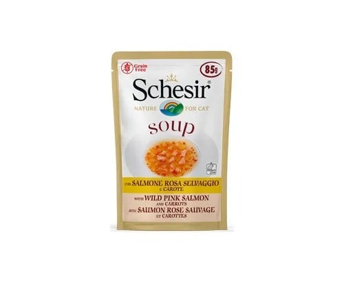 اظرف شيزر شوربة السلمون الوردي مع الجزر 85 غ