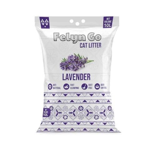 رمل فيلاين قو ناعم للقطط برائحة اللافندر 10 لتر