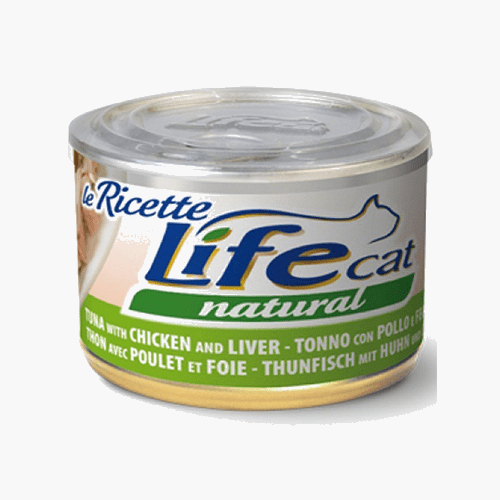 لايف كات - تونا مع الدجاج و الكبد 150 غ