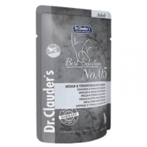 دكتور كلاودر ظرف طعام رطب للقطط البالغة, دجاج وتون...