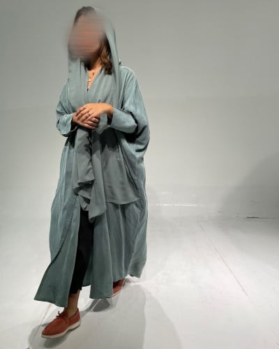 حرير مغسول أخضر فاتح