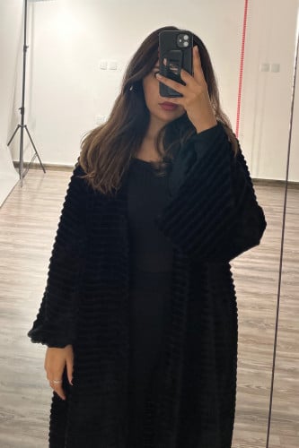 عباية فرو اسود